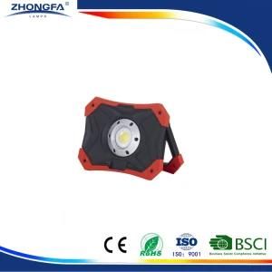 LED Light Rechargeable Portable LED Floodlight 15W with Lithium Battery and with CE EMC RoHS Certificates for LED Work Light