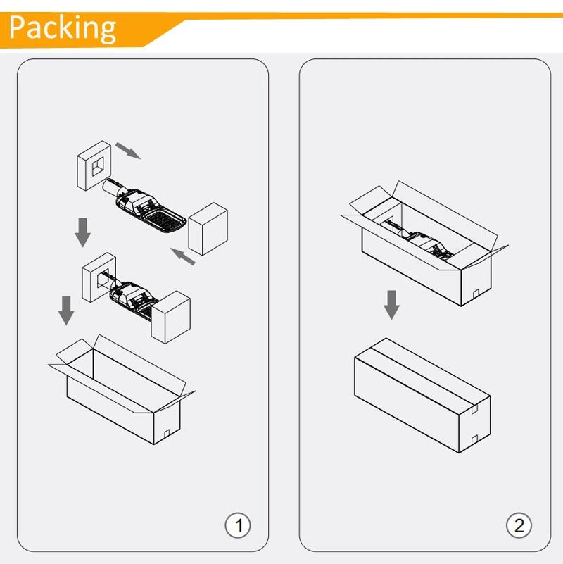 New High Quality 3-5 Years Warranty Packing Lot Light Outdoor IP65 Aluminum 50W 100W 150W 200W LED Street Light