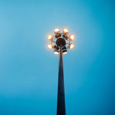 20m High Mast Light Pole with Luminaries Bracket Lantern Carriage ISO9001 Hot DIP Galvanized