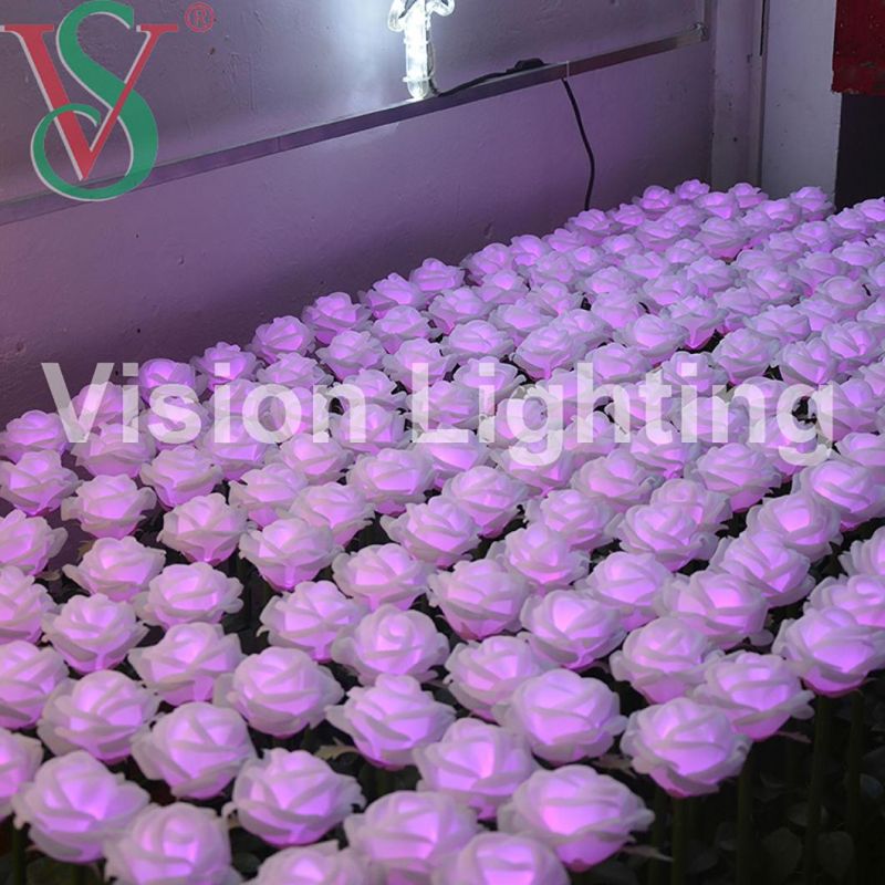 IP65 Christmas DMX 512 LED Decoration Insert Rosa Flower Light