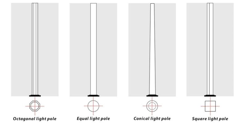 Wholesale OEM Street Light Pole Outdoor Lighting Lamp Posts Hot DIP Galvanized