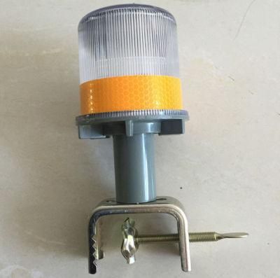 Traffic Cone Light Solar LED Warning Lamp with Metal Clip