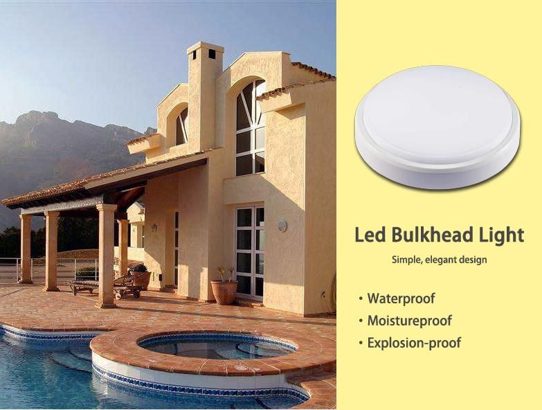 Bulkhead IP65 Outdoor Using in Yard Corridor Garden Park Oval or Round Wall Lamp Light Ceiling Light for Balcony Use