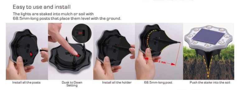 LED Solar Road Stud Light Ground Light for Road Safety