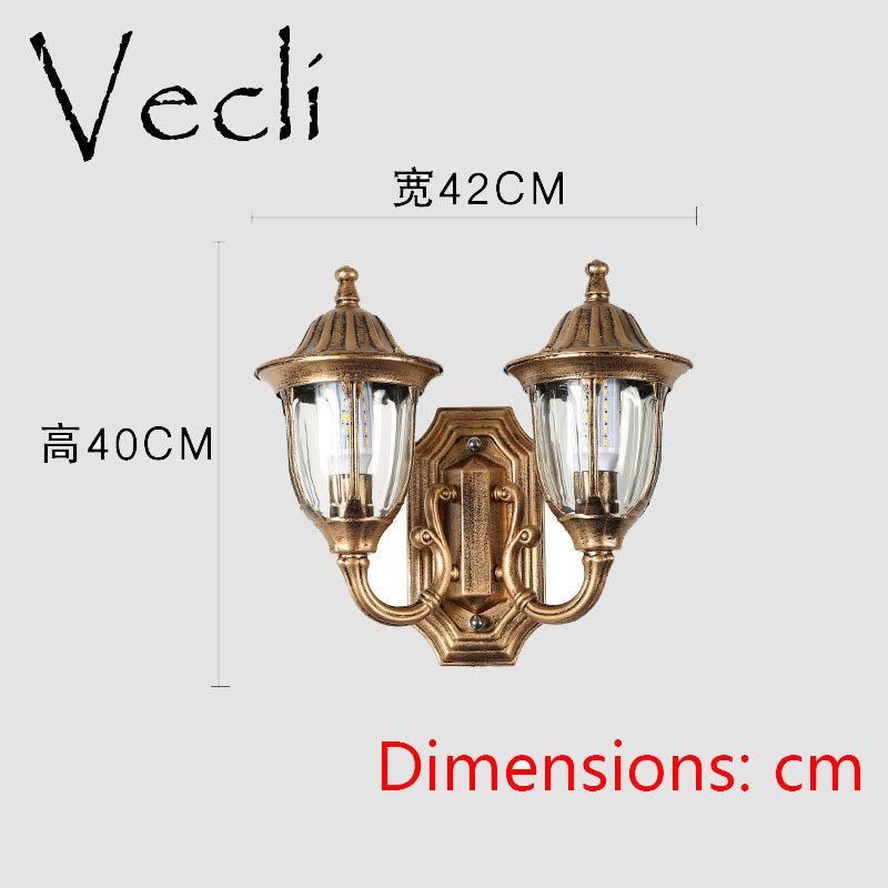 Retro Outdoor Wall Lamp European Courtyard Lighting Waterproof Landscape Outdoor Wall Lamp (WH-HR-72)