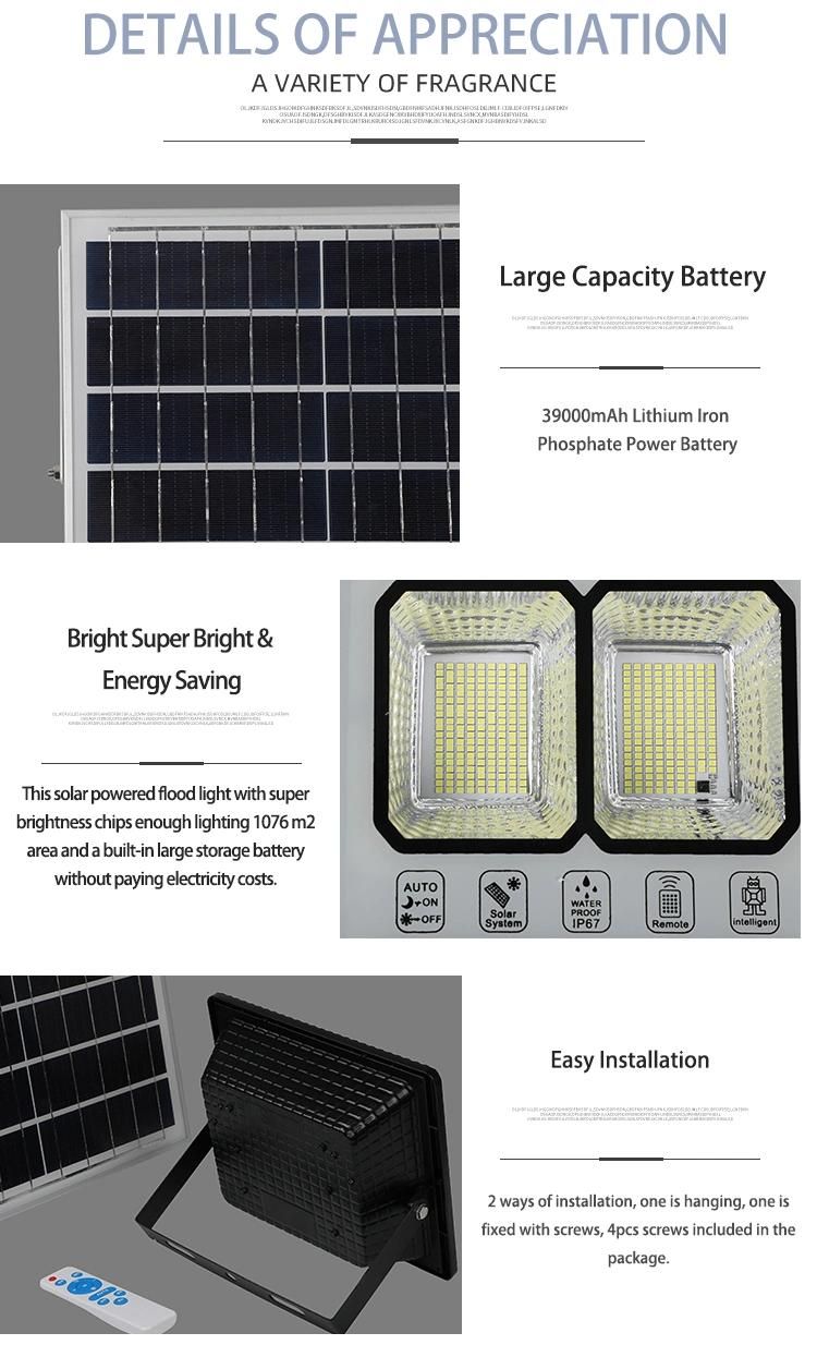 High Quality Outdoor IP67 150W Flood Lamps Solar Flood Lights
