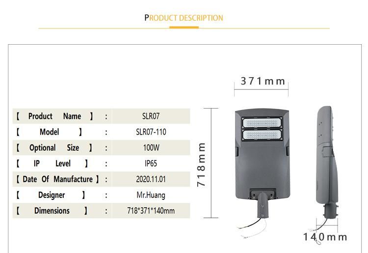 Wholesale LED Solar Light 130-140lm/W 5-Year Warranty IP65 Outdoor LED Lamp with ISO9001 IP65 Waterproof 150W Road Light SMD LED Street Light