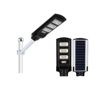 High Quality Human Body Induction Intelligent Outdoor Garden Courtyard Integrated IP55 Waterproof 50W 100W 150W Solar Road LED Street Light