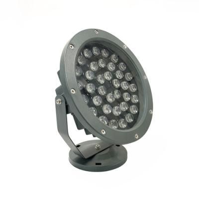 Waterproof Round Aluminum Housing 36W Single Bead IP65 RGB Color LED Flood Light for Outdoor Lighting