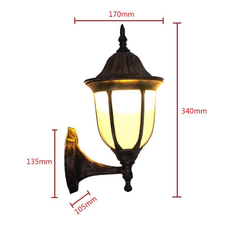 Europe Outdoor Wall Lamp Waterproof Garden Lights Retro Creative Fence Lighting Black Wall Light (WH-HR-62)