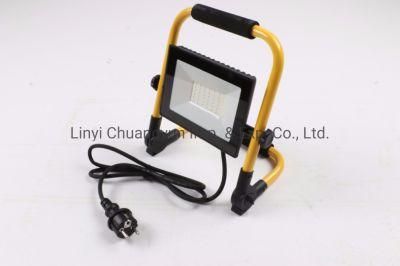 Outdoor LED Floodlight with Cable for Night Work IP65 10W 50W