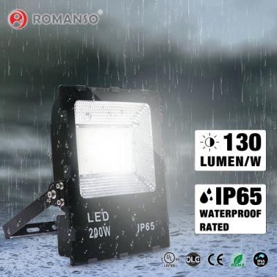 Romanso LED Flood Lights IP66 Waterproof Flood Light LED ETL Dlc 5 Years Warranty High Lumen 150W 200W 240W LED Flood Light 100W