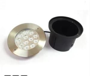 Outdoor Ground Light SS304 Cover Dia186mm 24W IP67 Inground Light