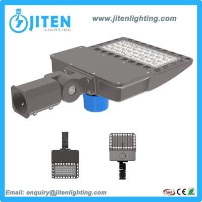 Outdoor Photocell 100W 150W 200W 300W Adjustable Area Parking Lot Shoe Box LED Street Light with IP66 Ik09