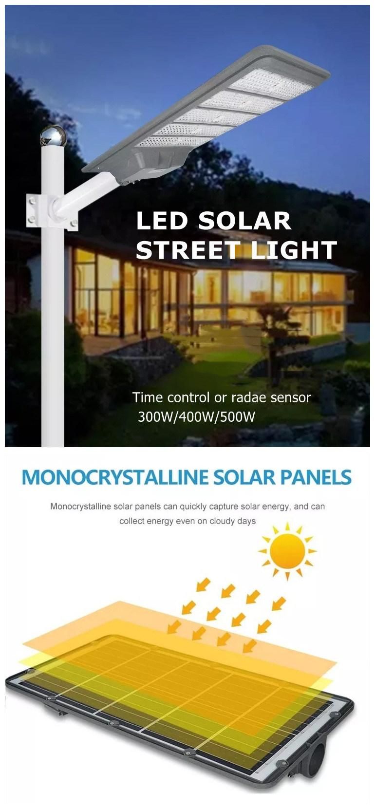 High Quality Time Control Cheap Price 300W LED Solar Streetlighting