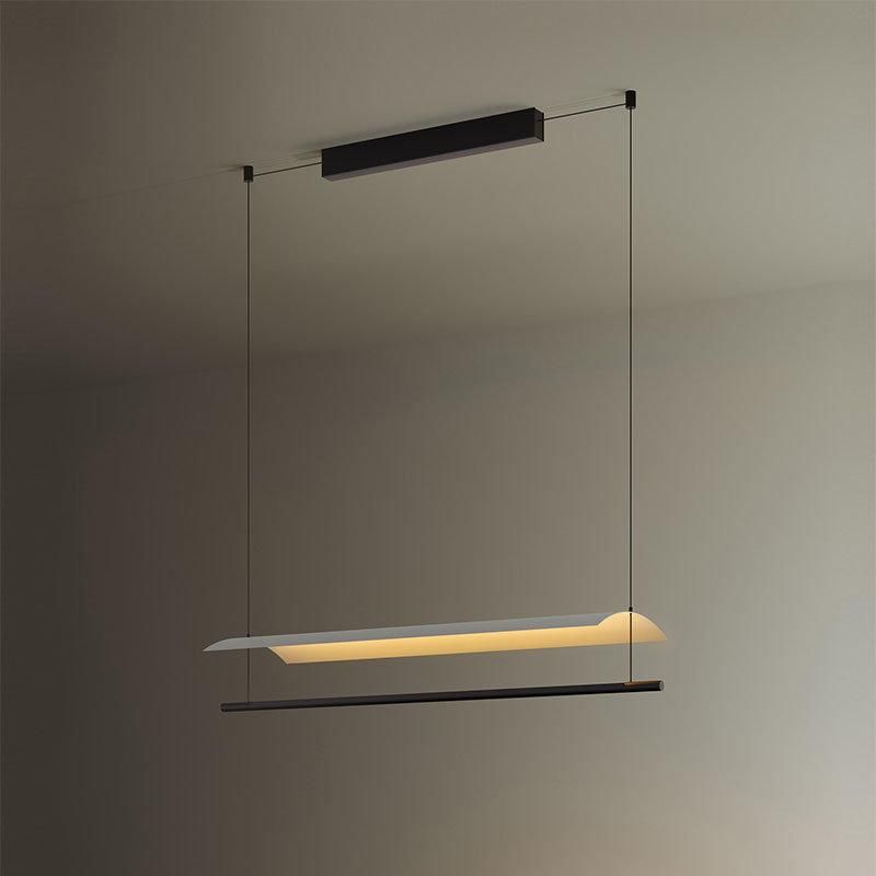 2022 Home Decorative Nordic Aluminum Chrome Tea Room Lamps Modern Chinese Chandelier LED Pendant Light