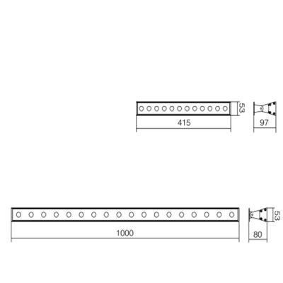 Yijie 18W 24V IP65 Classic LED Wall Washer Lamp Light