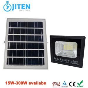 Outdoor Security 100W Solar Flood Light with Power and Charging Indicator for Park