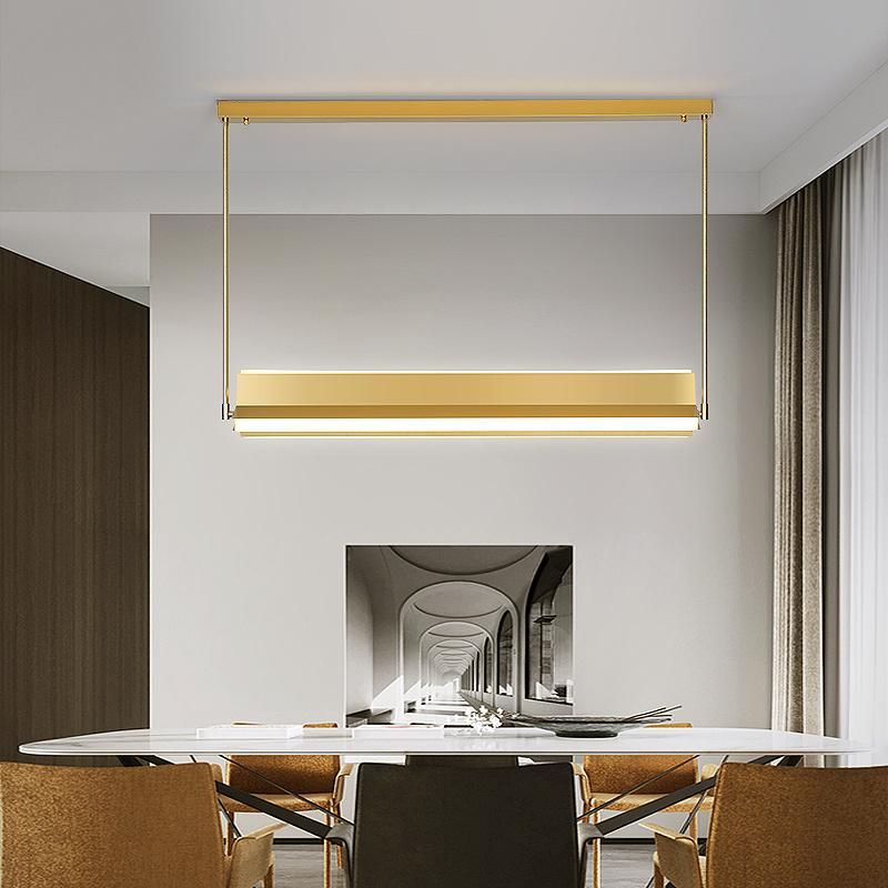 2022 Ceiling Surface Black Painted Modern Long Linear LED Office Pendant Light