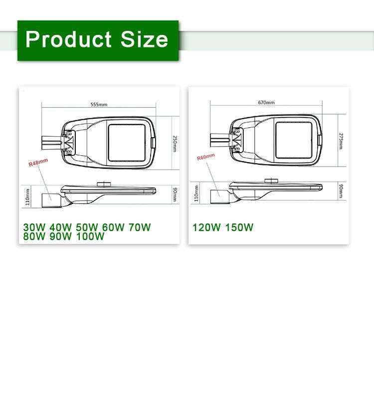 China OEM Supplier Modern Project Certified Producers Shenzhen Wholesale SMD Road City Lamp Pole Outdoor LED Street Light