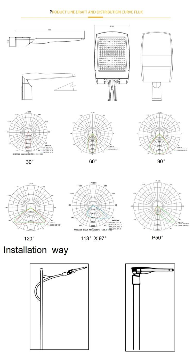 IP65 200W High Lumen LED-SLR10 Street Lamp