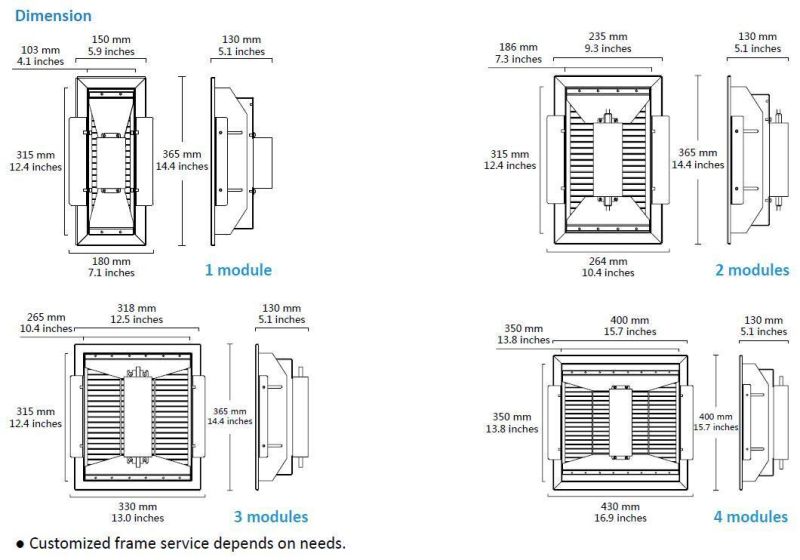 White Housing 40W 80W 120W 160W LED Gas-Station Canopy Light