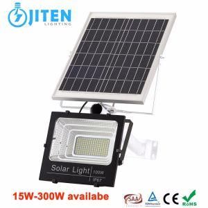 100W Solar Panel Rechargeable LED Flood Lamp with Remote