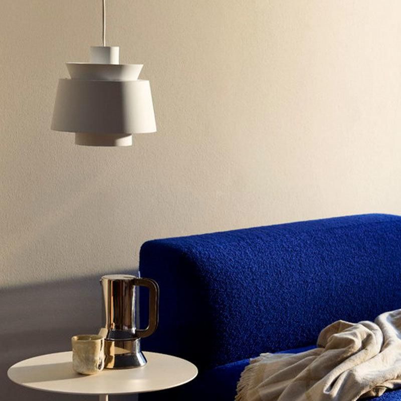 2022 White Body Modern Simple Hanging Lamp Dining Room Kitchen Iron LED Pendant Light