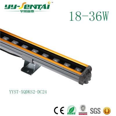IP66 Waterproof 24W DMX Controller RGB LED Wall Washer Light From LED Projectors Building Material