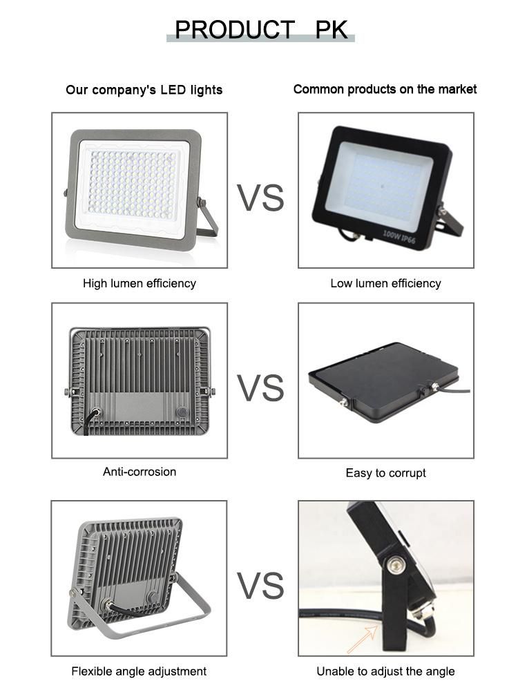 Smart IP65 Narrow Beam Dusk Till Dawn Factory Low Price Garden Lighting Driverless 30 W 70W LED Flood Light