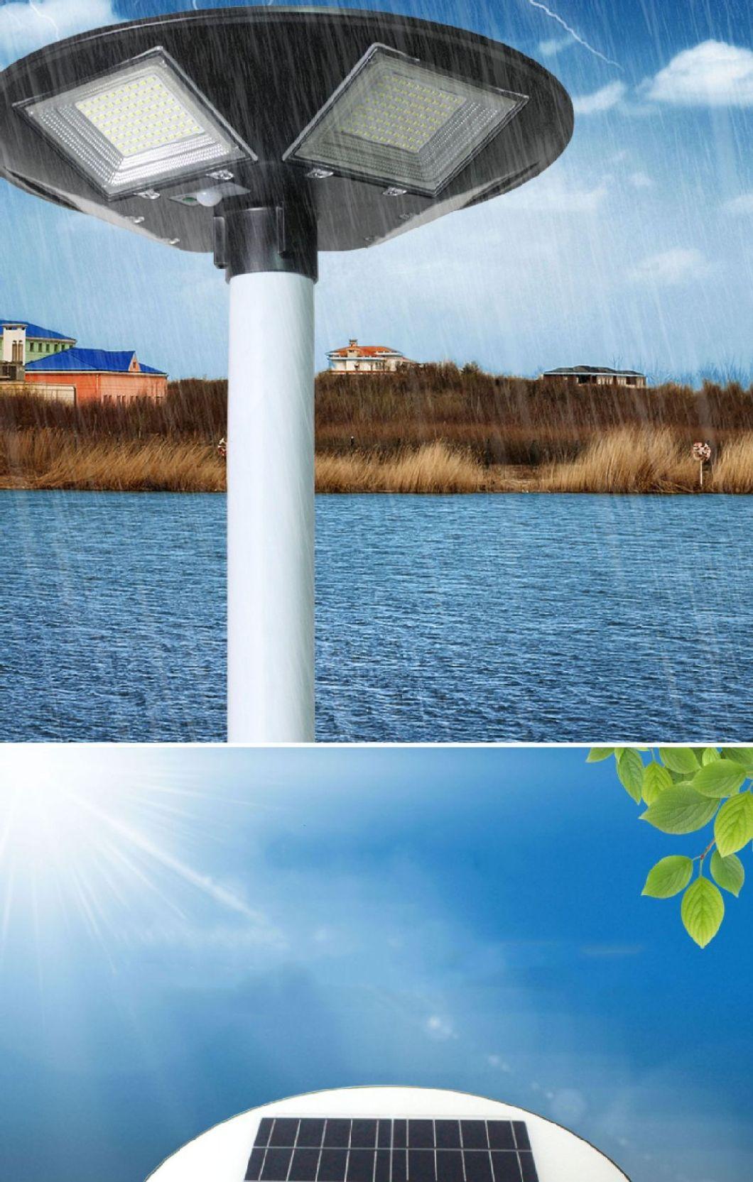 Waterproof Outdoor Waterproof UFO Round LED Solar Street Light Solar Sensor Garden Light Dimmer