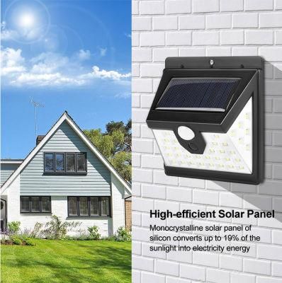 Outdoor Design Power Energy Battery Exterior Mounted SMD Intelligent Lamp IP65 LED Solar Wall Light with Motion Sensor
