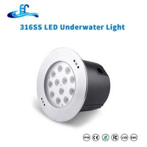36W IP68 316ss DC12V High Power Recessed LED Waterproof Pool Light with Edison LED Chip