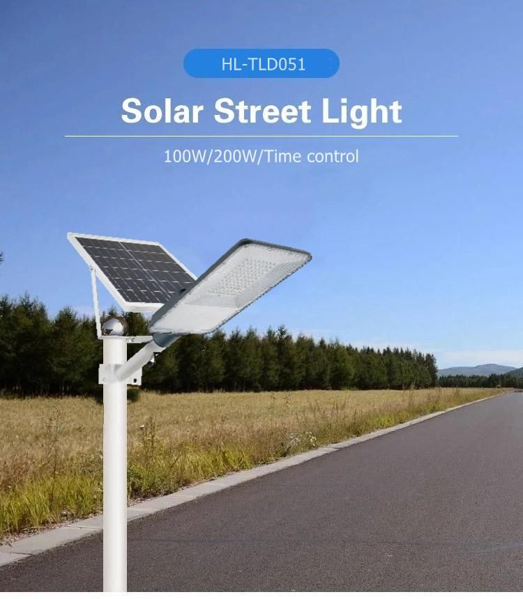 High Quality Time Control 100W Outdoor Solar Light LED Street Lamps