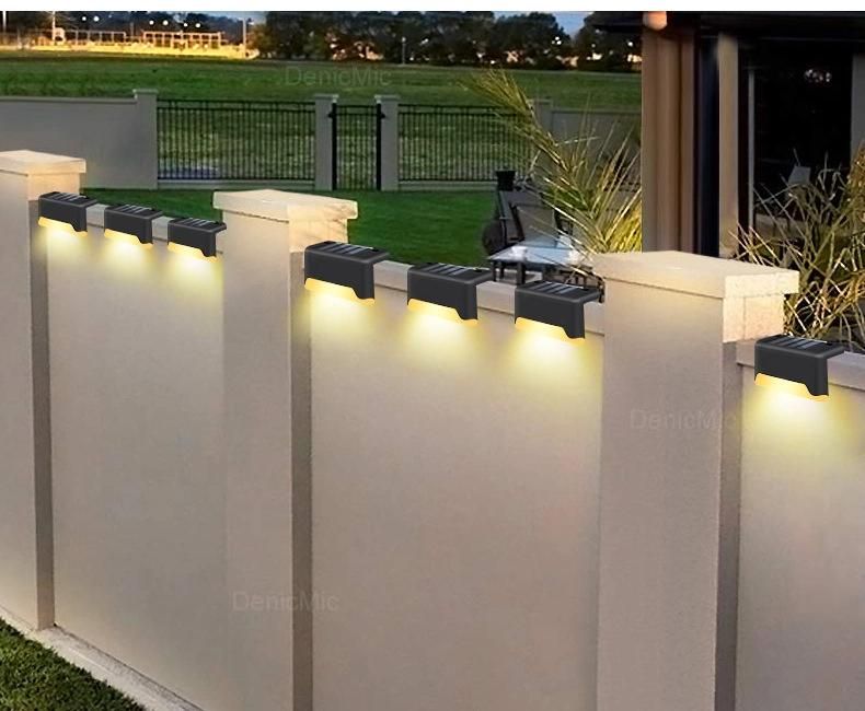 LED Solar Powered Fence Wall Lights Garden Lamp Step Path Decking Outdoor