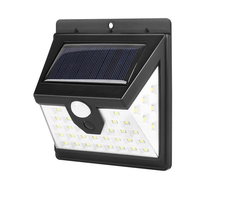 Outdoor Design Power Energy Battery Exterior Mounted SMD Intelligent Lamp IP65 LED Solar Wall Light with Motion Sensor