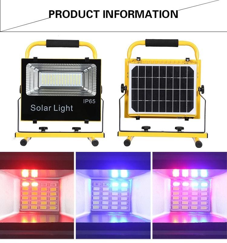 High Lumen Outdoor Lighting IP65 Waterproof 50W Solar Flood Light