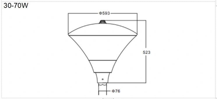 LED Post Top Garden Light Top Post LED Light IP65 Outdoor Pole Top Light Waterproof 30W 40W 50W 60W 80W 100W LED Garden Lamp