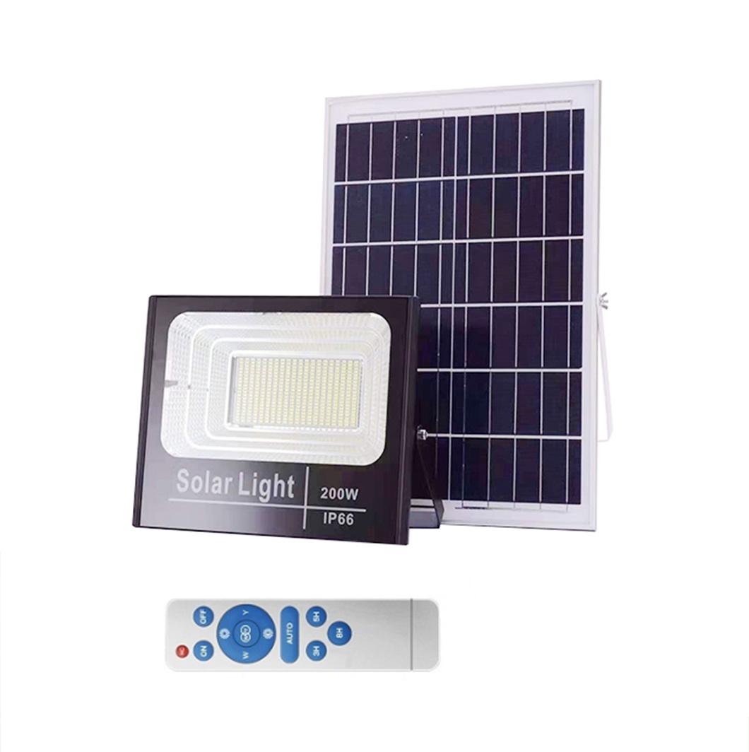 High Quality Energy Saving Rechargeable Solar Flood Light 200W with Solar Panel