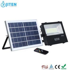 Integrated Outdoor Lighting 60W Aluminum LED Flood Solar Light with Remote Control Ce RoHS