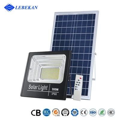 Outdoor Waterproof IP67 Cool White Solar Powered Reflector Lamparas 300W 200W 150W Luminario Rechargeable LED Flood Light