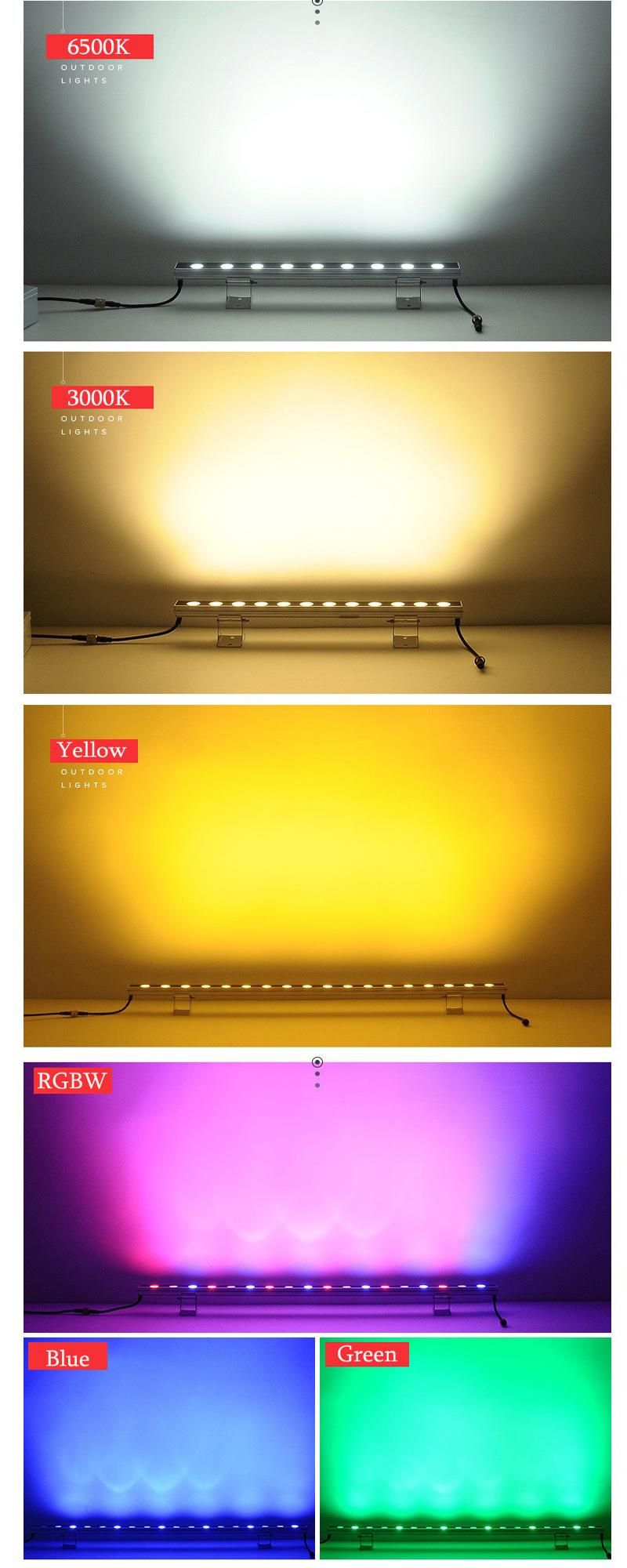 Professional Lighting Stage Linear LED Wall Washer Light RGB 24W 36W DMX512 Control Facade Lighting