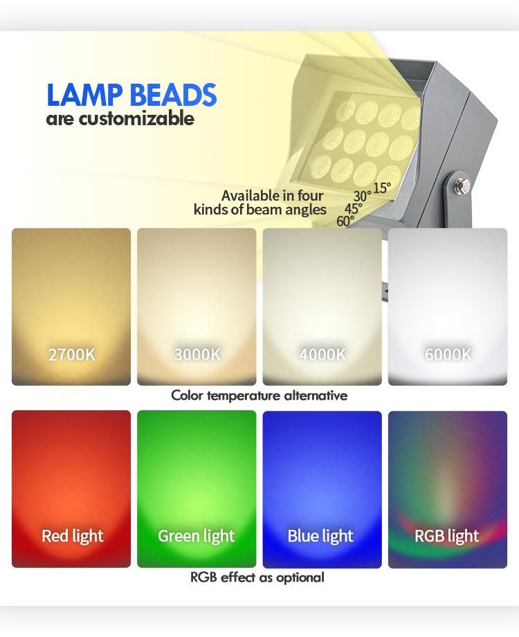 Surface Mounted Outdoor Garden Spot Light IP65 LED Flood Light RGB