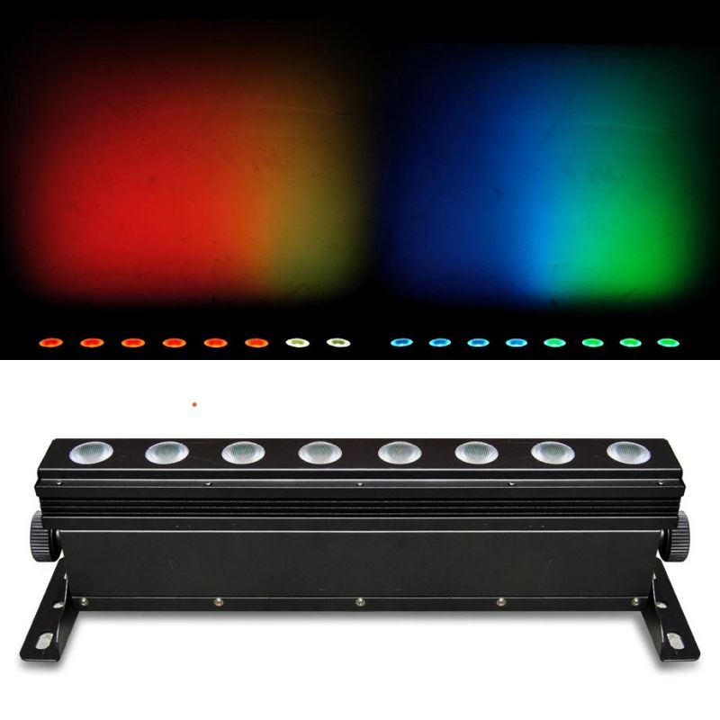 Rigeba Disco Party 8*10W RGBWA Battery Powered LED Wall Washer Light for Events