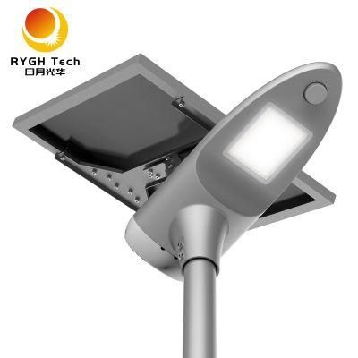 Rygh-8000lm 80W Shenzhen Manufacturer Aluminum Lithium Battery LED Solar Panel Street Lights Outdoor Warm White Cool White