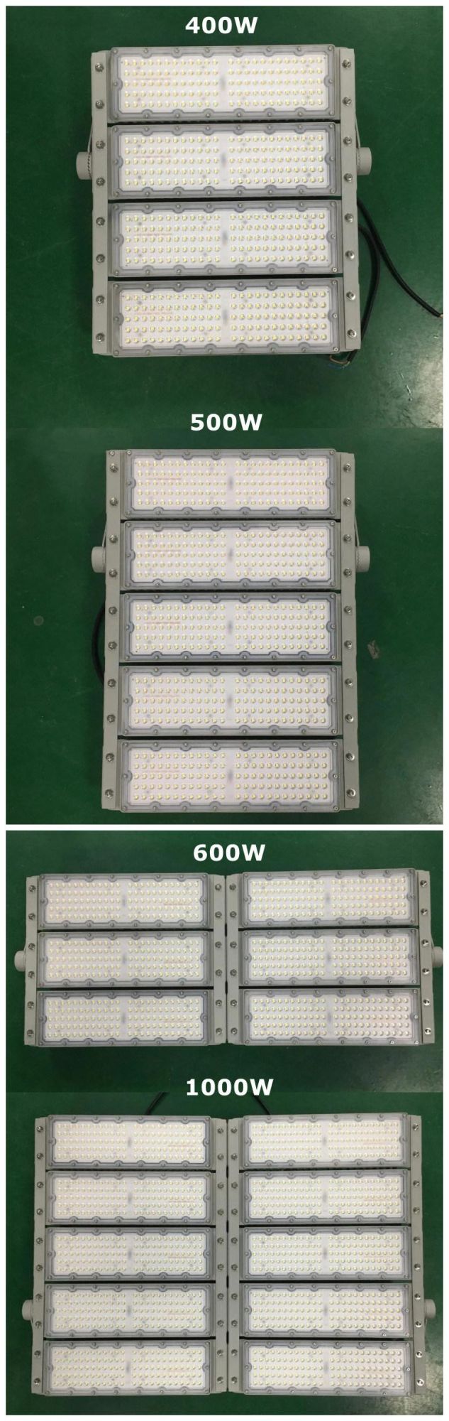 800W 3000-6500K 100-110 Lm/W Stadium Tennis High Mast Light LED Light IP66 Energy Saving