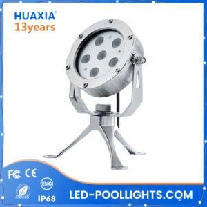 6watt Colorful RGB LED Waterproof 316 Stainless Steel Underwater Swimming Pool Light