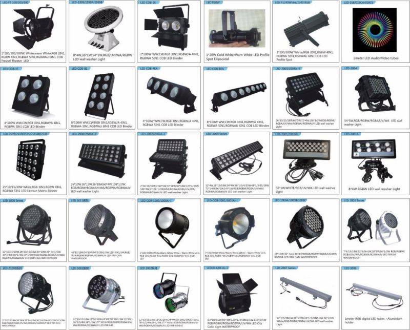 72/120*15W RGBWA 5in1 Multi-Color LED Wall Washer Light /LED Flood Light Waterproof IP 65