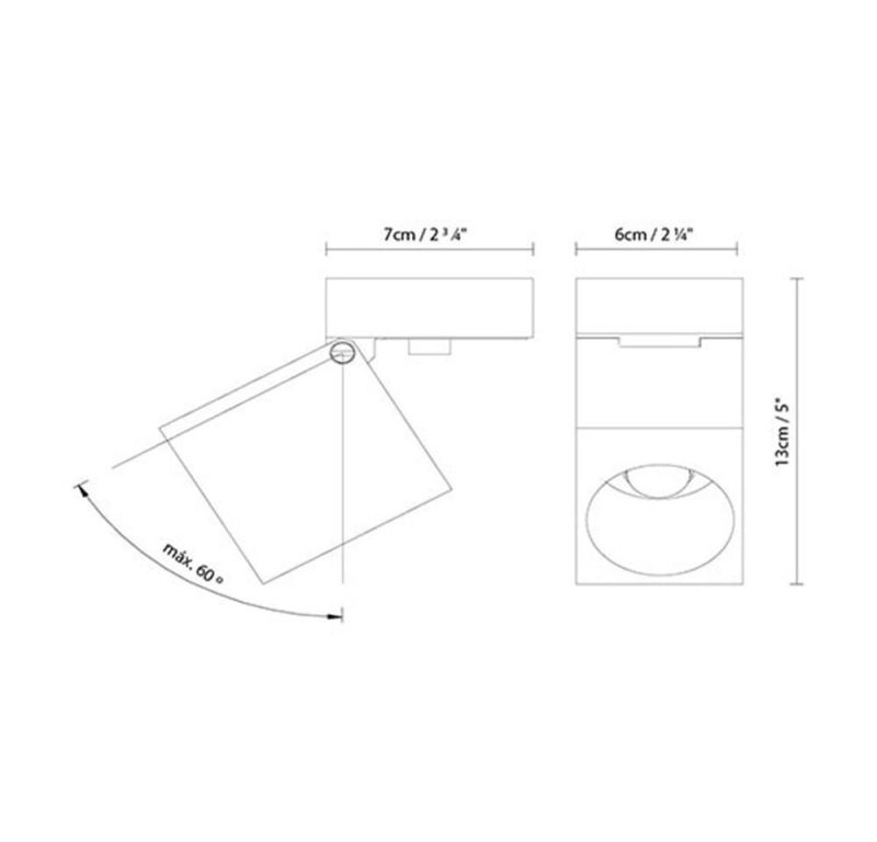 Orientable Ultra Thin Design Showroom Light Surface Mounted LED Downlight