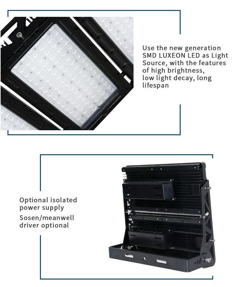 1500W Tennis Court LED Sport Field Flood High Mast Lighting